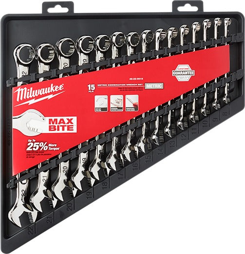 Milwaukee Metric Combination Wrench Set 15 Pc