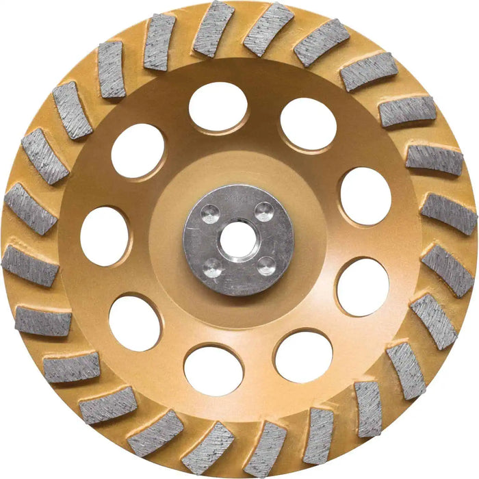 7" Low-Vibration Diamond Cup Wheel, 24 Segment Turbo