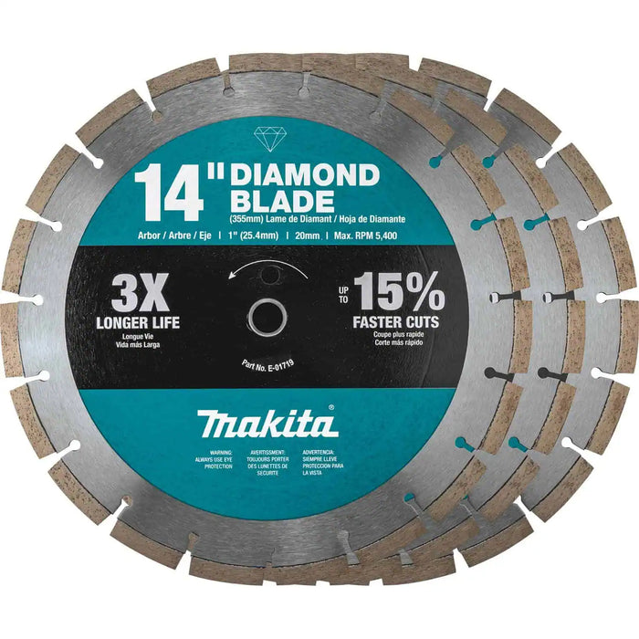 14" Diamond Blade, Segmented, General Purpose, Contractor 3/pk