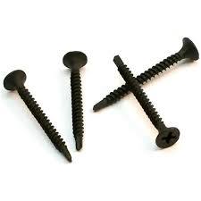 Kanebridge #6 x 3/4" Phillips Bugle Head Coarse Thread Black Phosphate Drywall Screws - 200 Qty