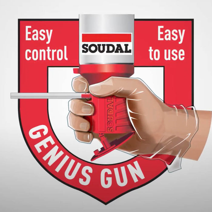 Soudal Soudafoam Gap Fill High Expansion 20oz Aerosol Can, Genius Gun - 12 Pcs