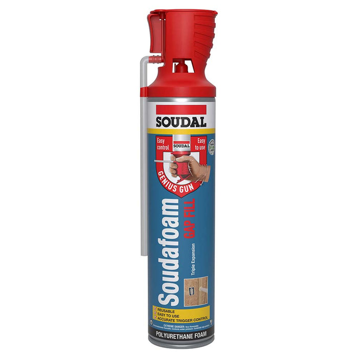 Soudal Soudafoam Gap Fill High Expansion 20oz Aerosol Can, Genius Gun - 12 Pcs