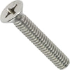Kanebridge #5/16-18 x 2-1/4" Phillips Flat Head Fully Threaded 18-8 Stainless Steel Thread Cutting Screws - 100 Qty