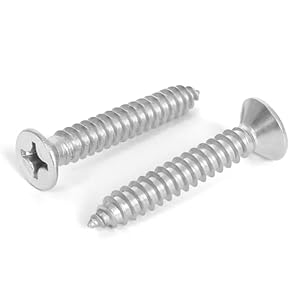 Kanebridge #8 x 2" Phillips Flat Head Sheet Metal Zinc Screws - 300 Qty
