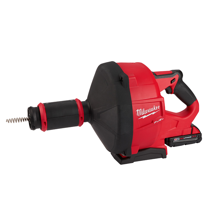 Milwaukee M18 FUEL cordless drain snake cable drive kit for plumbing cleaning
