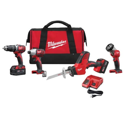 Milwaukee M18 Cordless Lithium-Ion 4-Tool Combo Kit
