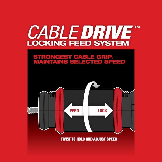 Milwaukee M18 Fuel Drain Snake with Cable-Drive Kit-A