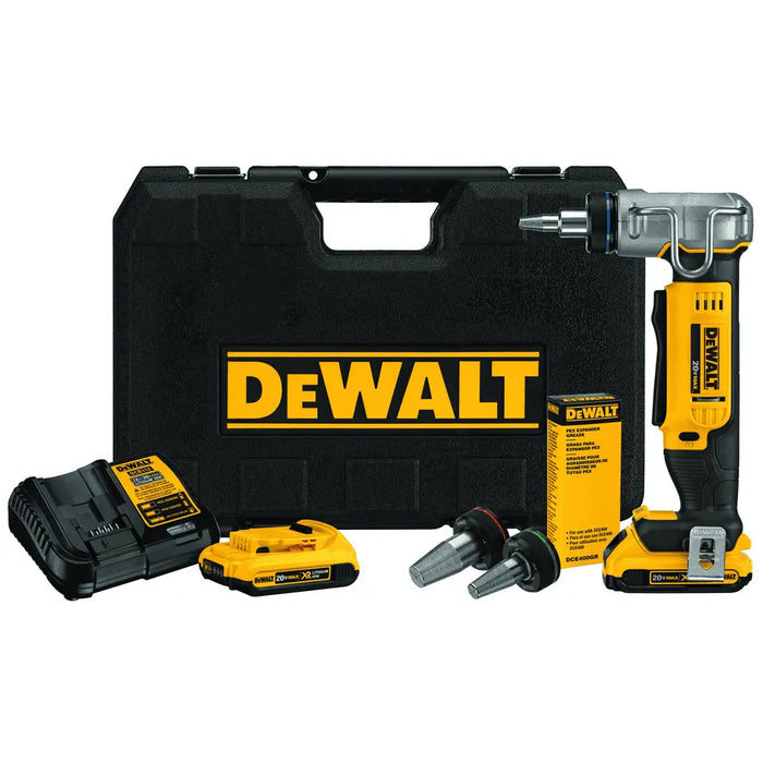  DeWalt DCE400D2 20V MAX 1" Cordless PEX Expander Tool Kit with Brushless Motor