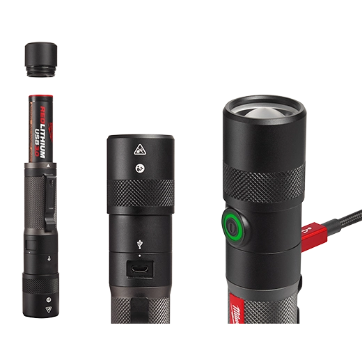 MIL 2161-21H (4) Thd Rlusb 1100L Flashlight