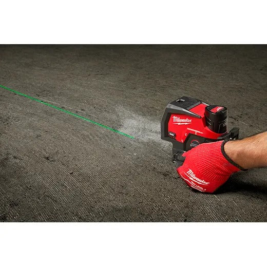 Milwaukee M12 Green Cross Line and Plumb Points Laser