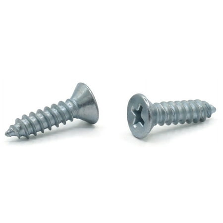 Kanebridge #10 x 5/8" Phillips Flat Head Zinc and Bake Type AB Self-Tapping Sheet Metal Screws -50% off
