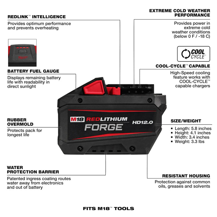 Milwaukee 48-11-1813 M18 REDLITHIUM FORGE Battery Pack
