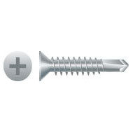 Intercorp #6 x 3/4" Phillips Flat Head Passivated and Waxed Self-Drilling Screws, 410 Stainless Steel - 10000 Qty