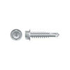 Intercorp #12-24 x 1-1/4" Unslotted Indented Hex Washer Head Passivated and Waxed Self-Drilling Screws - 3000 Qty