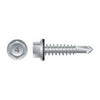 Intercorp #14 x 2-1/2" Unslotted Indented Hex Washer Head Passivated and Waxed Self-Drilling Screws with Bonded Washer - 800 Qty