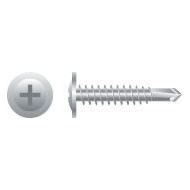 Intercorp #8 x 1" Phillips Modified Truss Head Self-Drilling Screws, 410 Stainless Steel - 4000 Qty