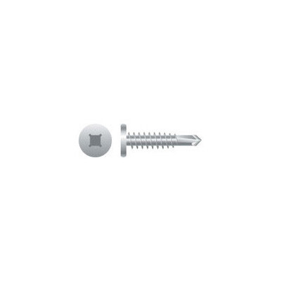 Intercorp #10-16 x 1" Phillips/Square Drive Pancake Head Self-Drilling Screws, 410 Stainless Steel - 4000 Qty