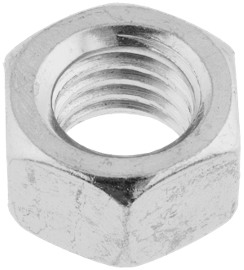 Brighton Best 1/2" x 13mm Coarse Thread Grade 2 Zinc Hex Nut - 100 Qty