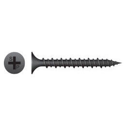 Intercorp #6 x 1-5/8" Phillips Bugle Head S-Point Hi-Low Thread Drywall Screws, Phosphate - 5000 Qty