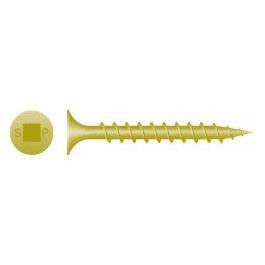 Intercorp #6 x 2" Square Bugle Head Coarse Thread Deck Screws, Zinc Yellow - 3500 Qty
