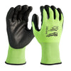 Milwaukee High Visibility Cut Level 3 Polyurethane Dipped Work Gloves - XL - 12/Pack