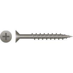 Intercorp #8 x 1-3/4" Phillips Flat Head Particle Board Screws, Plain and Lubed - 4000 Qty