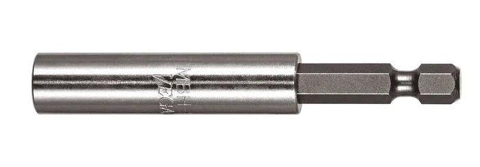 Vega 3-inch stainless steel magnetic bit holder with C-ring and hex shank.