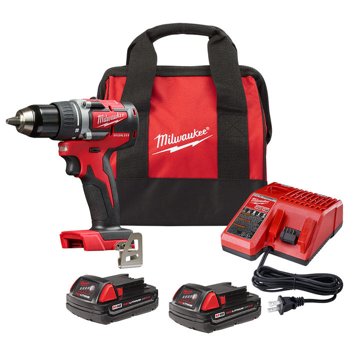 Milwaukee M18 1/2 inch compact brushless drill CP kit cordless drill set
