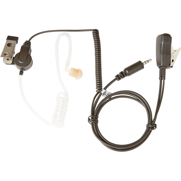 Kenwood Surveillance-Style Earbud with Clip Microphone - Single Pin