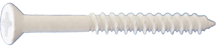 Dagger-Con™ 1/4" x 3-1/4" Phillips Trim Head Concrete Screws, Sharp Point, White Dagger-Guard Coating - 1000 Qty