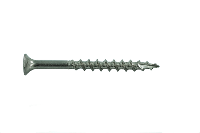 Muro #8 X 2" Twinfast Coarse Thread Screw, Bugle Head, #2 Square Drive, Type 17 Screw Tip, 305 Stainless Steel - 1800 Pcs