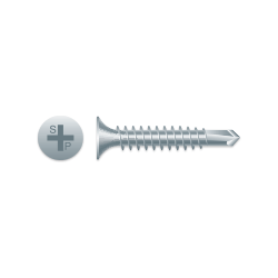 Intercorp #6 x 1-1/8" Phillips Bugle Head Type 2 Self-Drilling Screws, Zinc - 10000 Qty