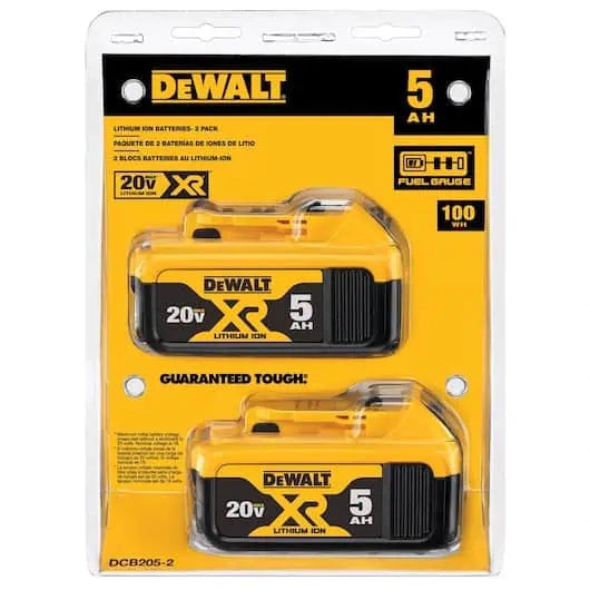 DeWalt 20V MAX* XR‚® Premium Lithium-Ion 5.0Ah Battery - 2/Pack