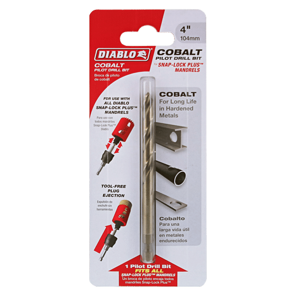 Diablo 4" Cobalt Pilot Drill Bit for Hardened Metals