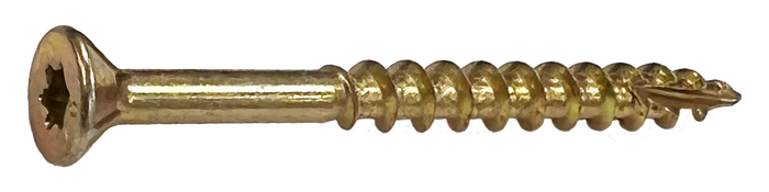 Daggerz™ 9" x 3" Star Flat Head Nibs Type 17 Coarse Wood Screws, Yellow Zinc - 1500 Qty