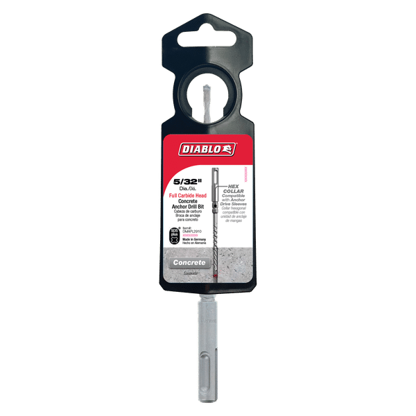 Diablo 5/32" x 6" SDS-Plus Full Carbide Head Concrete Anchor Hammer Drill Bit