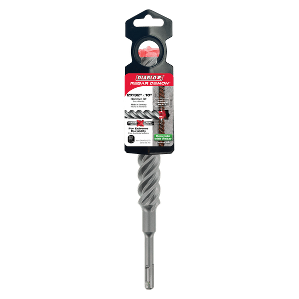 Diablo 5/8" x 8" Rebar Demon SDS-Plus 4-Cutter Full Carbide Head Hammer Drill Bit