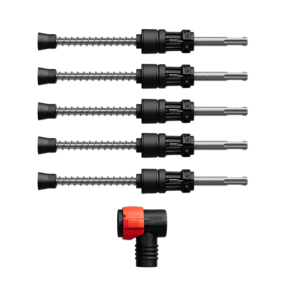 Diablo 5/16" x 9" AMPED Rebar Demon SDS-Plus 4-Cutter Full Carbide Head Dust Extraction Hammer Drill Bit - 5/Pack