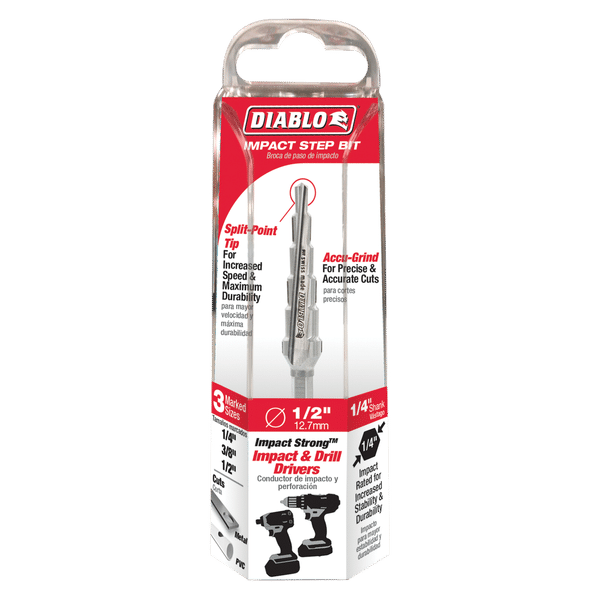 Diablo 1/4" x 1/2" Impact 6-Step Drill Bit