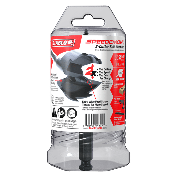 Diablo 2-1/4" SPEEDemon 2-Cutter Self Feed Bit