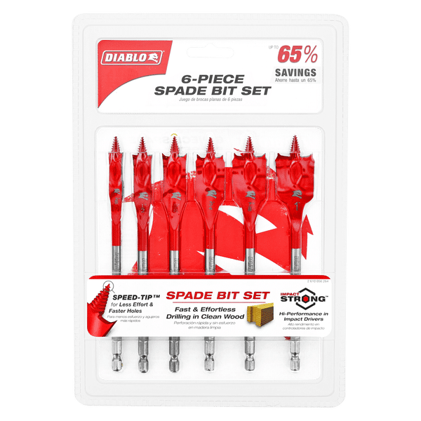 Diablo SPEEDemon Spade Bit Set for Wood - 6 Pcs