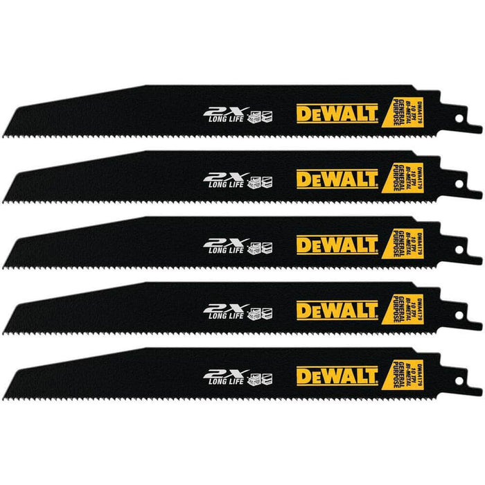 DeWalt 9" 10Tpi Demolition Reciprocating Saw Blade - 5-Pack