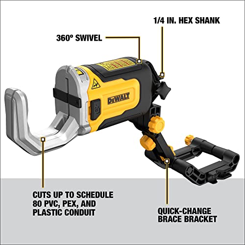 DeWalt IMPACT CONNECT 2" PVC/PEX Pipe Cutter Attachment