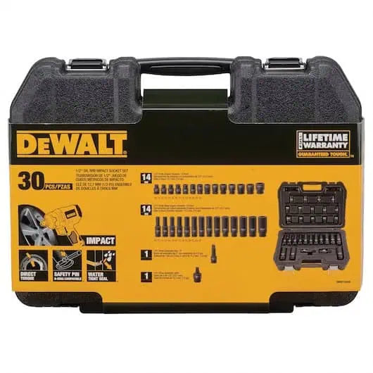 DeWalt 1/2" Drive Combination Impact Socket Set - 30 Pcs