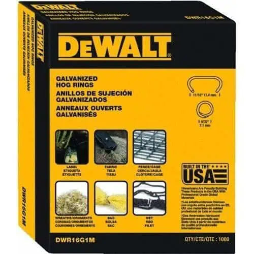 DeWalt Hog Rings Galvanized - 1000 Pcs