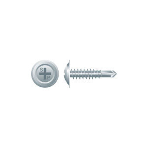 Intercorp #8-18 x 3/4" Phillips Oval Head Sems Self-Drilling Screws with Finishing Washer, Zinc Plated - 8000 Qty