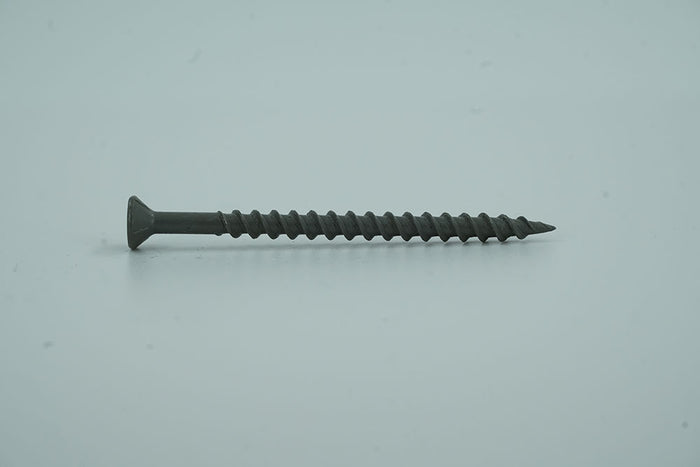 Muro #8 X 2-1/2" Twinfast Coarse Thread Screw, Flat Head, #2 Square Drive, Type 17 Screw Tip, Epoxy Shield Guard Coating, Gray Coil - 1800 Pcs