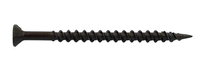 Muro #8 X 2-1/2" Twinfast Coarse Thread Screw, Flat Head, #2 Square Drive, Sharp Point Screw Tip, Epoxy Shield Guard Coating, Brown Strip - 1500 Pcs