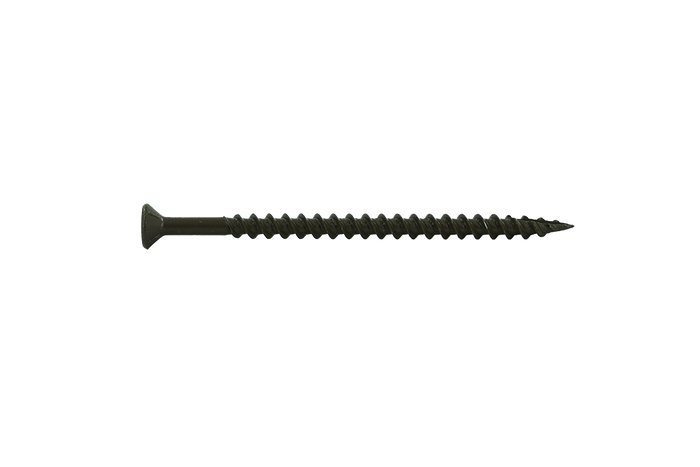 Muro #8 X 3" Twinfast Coarse Thread Screw, Flat Head, #2 Square Drive, Type 17 Screw Tip, Epoxy Shield Guard Coating, Brown Coil - 900 Pcs