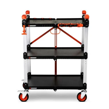 Crescent SITERUNNER 3 Shelf Folding Jobsite Cart